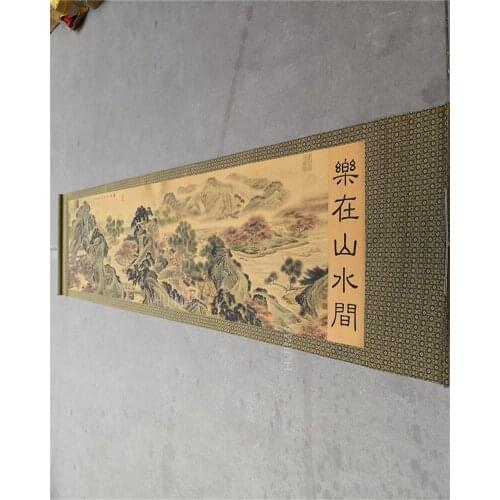 Chinese Calligraphy And Painting (Mountain Water Map) Handicraft Home Decoration