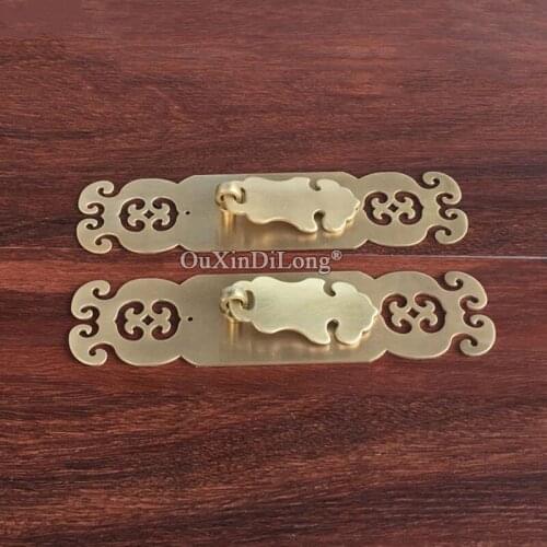 Classic Retro 1Pair Brass Cabinet Door Handles Antique Cupboard Wardrobe Cabinet Pulls Handles Wooden Furniture Handles