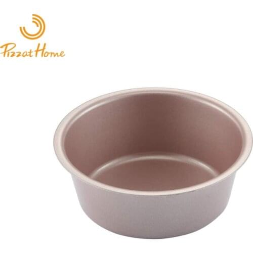 PizzAtHome Mini Cheese Cake Pan 4-Inch Non-Stick Carbon Steel Round Cake Loaf Bakeware for Oven and Instant Pot Baking Cupcake