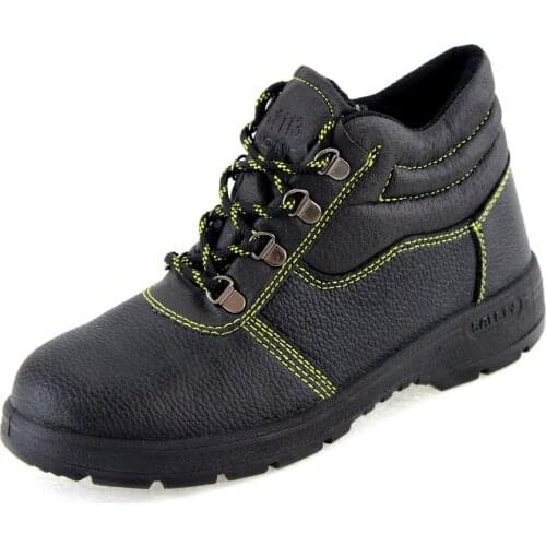 AC11005 High Upper Mens Safety Shoes Working Labor Rubber Outsole Genuine Leather Industrial Protection Shoes 2019 Acecare-F