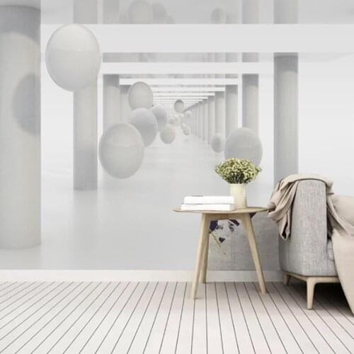 Seamless wallpaper Modern 3D sphere scene TV sofa background wall painting