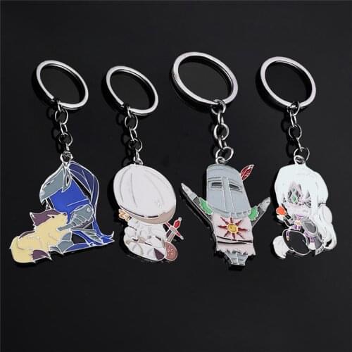 2021 New Game Dark Souls Keychain Knights Sword Solaire Of Astora keyring Pendant men badge Jewelry