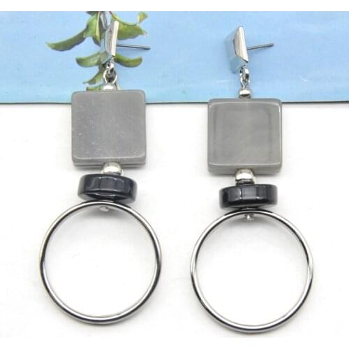 New Design Acrylic Circle Stylish Lady Earrings Jewelry