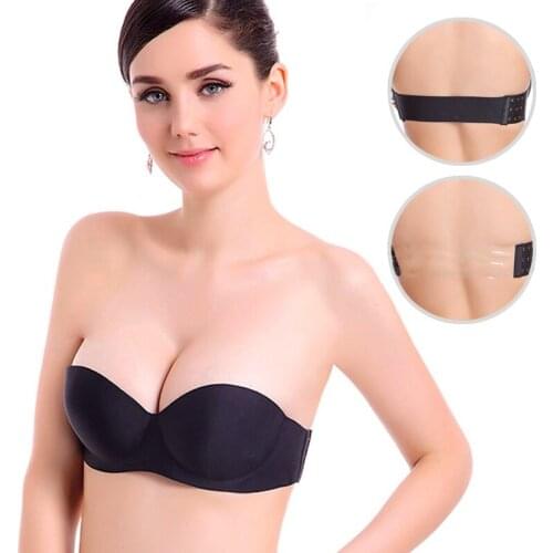 One Piece 1/2 Cup Strapless Bra Push Up Seamless Invisible Womens Bra Solid Color Sexy Lingerie Ladies' Underwear 1pc