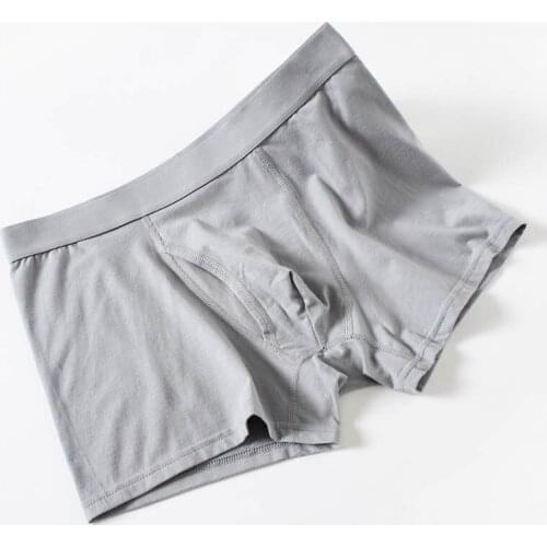 Solid Boxers Men Lycra Underwear Plus Size S-3XL Underpants Mens Mid Waist Soft Underwear Boxershorts Breathable Boxers Trunks