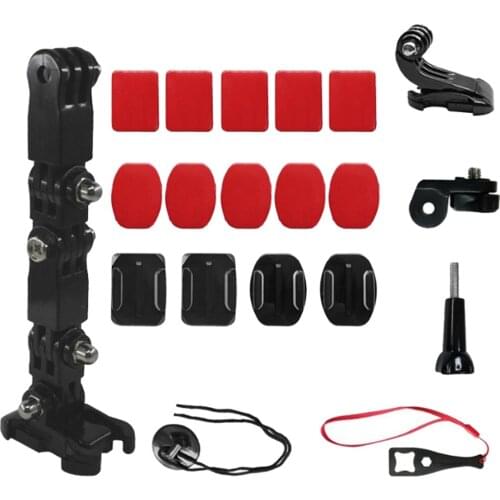 Helmet Chin Mount Bracket Adjustable Motocross Turntable Buckle for GoPro 7