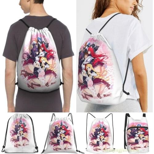 Men Sackpack Strap Bags Highschool Dxd Women Purpose Drawstring Backpacks Outdoor Travel Backpacks For Gym Training Fitness Bag