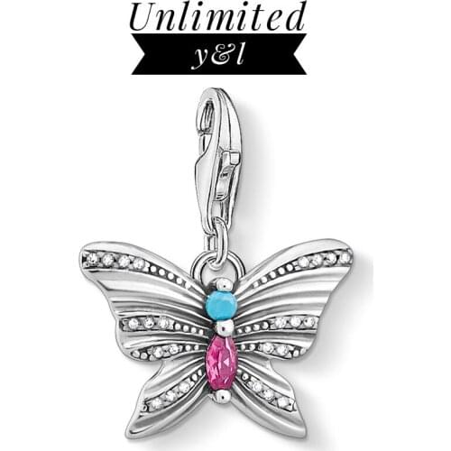 Silver Butterfly Pendant Charms Thomas Accessories Good Jewelry For Women Men 2020 Gift In 925 Sterling Silver Fit Bracelet
