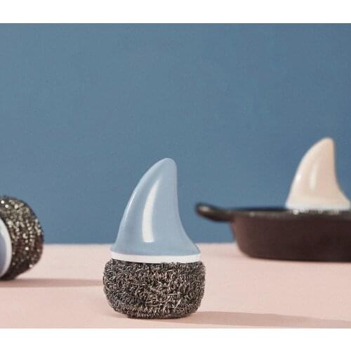 Cleaning Brush For Kitchen Supplies Shark Shape Handle Washing Brush Pot Pan Dish Tableware Cleaning Tools Kitchen Accessories