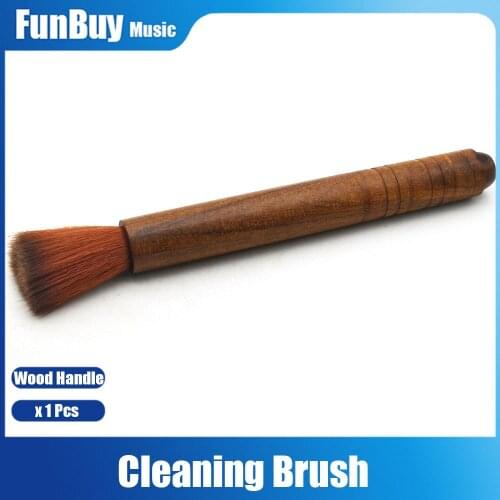 Musical Instrument String Cleaning Brush Solid Wood Rosin Dust Removing Brush cleaner for Guitar Violin