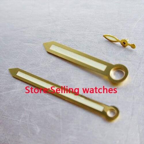 Parnis gold super lume watch hands for 47mm case 6497 6498 st36 movment