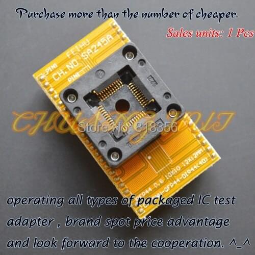 TQFP44 LQFP44 QFP44 test socket CNV-QFP44-DIP40 programmer adapter QFP44 to DIP40 adapter Pitch=0.8mm