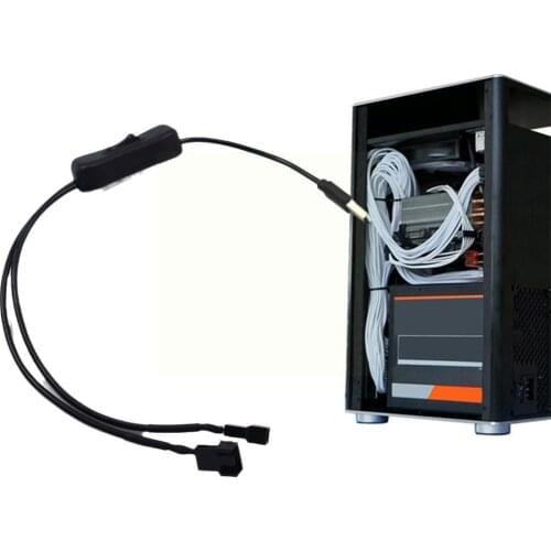 V 2 Way USB To 4 Pin Adapter Converter Cable Fan Extension Adapters Cable Case Adapter Line Computer Computer PC Cable Fan M1Q8