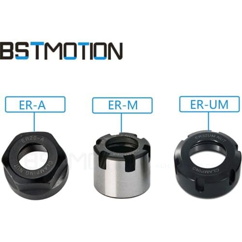 Collet Clamping Nuts ER A M UM collet nuts for ER8 ER11 ER16 ER20 ER25 ER32 ER40 ER50 Collet Chuck