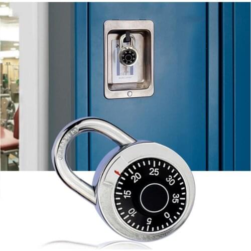 1pc Rotary Padlock Digit Combination Code Lock Safe Round Dial Number Luggage Suitcase Security Bicycle Suitcase Drawer Cabinet