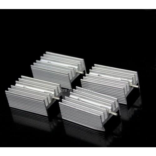 10 pieces lot TO-220 IC Heat Sink White TO220 21x15x11mm with PIN Aluminum