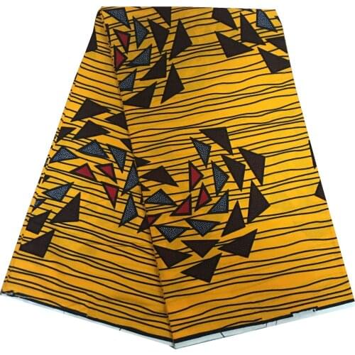 2021 New 100% Cotton Africain Ankara Style Wax Fabric High Quality Nigerian Ghana Print tissus wax Fabric For Women 6 YARDS