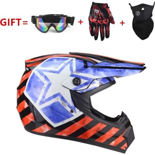 3 Free Motorcycle Helmet Unisex Battery Car Helmet Mountain Bike Full Helmet DH Downhill