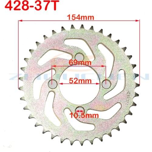 428-37T motorcycle chain sprocket rear rear sprocket gear suitable for 428 chain sprocket 110cc 125cc 140cc dirt bike