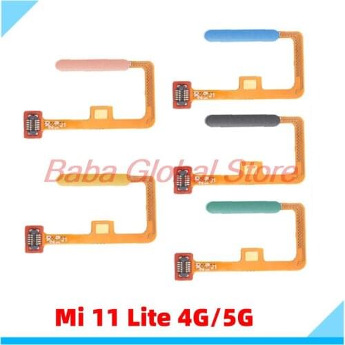 For Xiaomi Mi11 Lite 5GFingerprint Sensor Home Button Ribbon Flex Cable For Xiaomi Mi 11 Lite Touch ID Sensor Flex