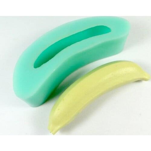 Silicone Mold Fruit Molds Banana Shape Silicone Forms 3d Molds Short or Long Two Size Handmade Soap Molds Cake Decorations Mould