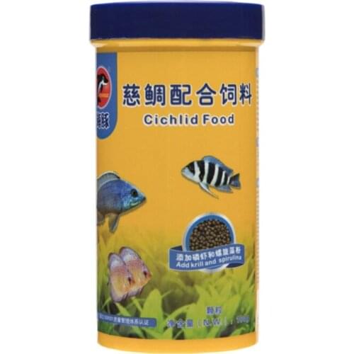 250ml Ornamental Cichlid Pellets Goldfish Carp Guppies Tropical Feed Fishes Food D0AC