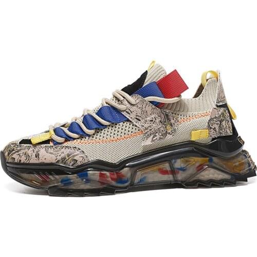 Fashion High Quality Height Increasing Men Chunky Sneakers Fashion Breathable Hard-wearing Man Casual Shoes Cushioning Hombre