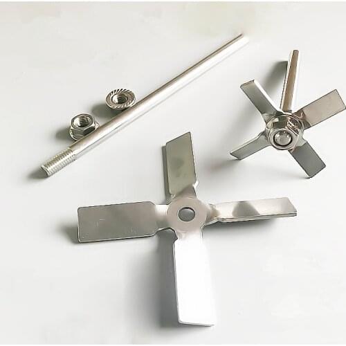 Laboratory 304 stainless steel stir bar four-bladed paddle stir bar four blade propeller for lab mixer