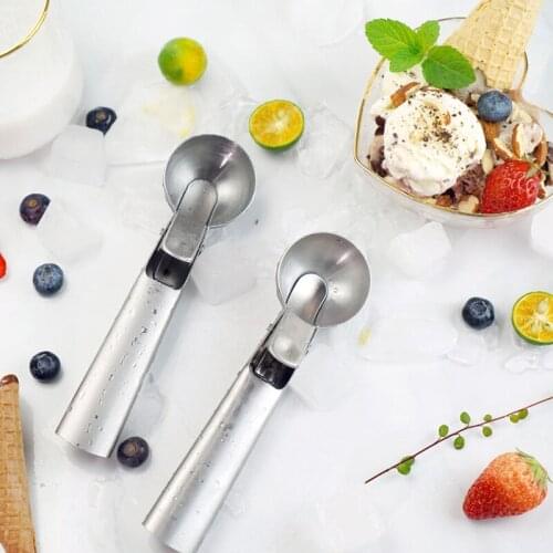 7 Inch Stainless Steel Ice Cream Spoon Press Design Watermelon Mango Digging Spoon One Spoonful For Multiple Uses Fruit Tools