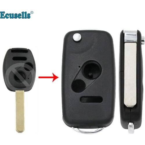 Modified folding Flip 2+1 buttons Remote Key fob Shell housing case for HONDA Accord Civic CR-V Fit Odyssey Ridgeline Pilot