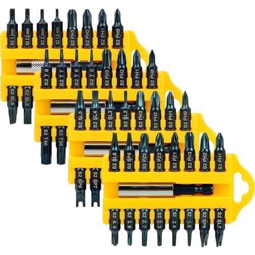 NICEYARD 17pcs /set Holder Screwdriver Bits Security Tamper Proof Torx Hex Star Bit Set Star Tamper Proof Screwdrivers Bit