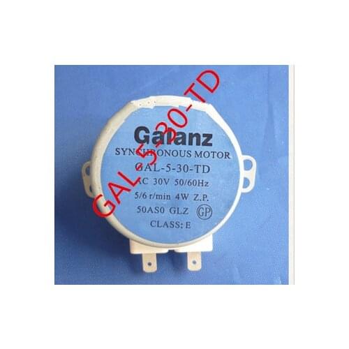 100% New Synchronous Motor GAL-5-30-TD GAL-5-30-TD(1) 4W AC 30V 50/60Hz 5/6/min Microwave Turntable Motor