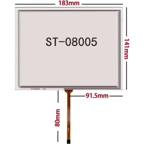 New 8 inch touch screen 183*141mm is suitable for industrial industrial control equipment AT080TN52/AMT9556 small interface 1.0