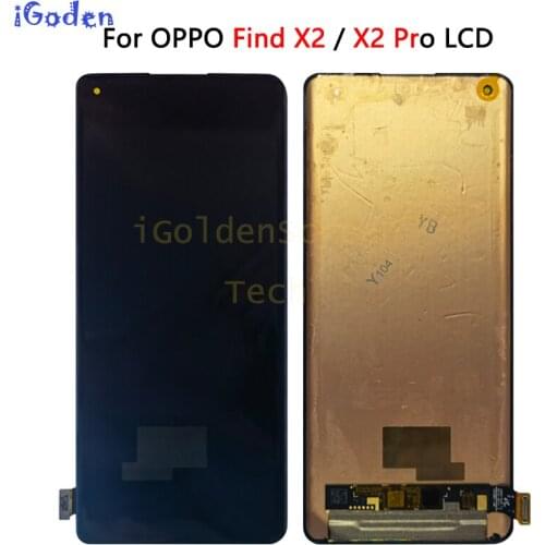 Original AMOLED For OPPO Find X2 / Find X2 Pro LCD Display Screen +Touch Panel Screen Digitizer For OPPO X2pro CPH2025 LCD