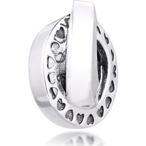 Logo & Heart Bands Spacer Charm New kids Charm Bracelets Girl Charm Beads for Jewellry DIY 925 Sterling Silver Jewellry