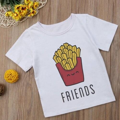 Cute Style T Shirt Boy Best Friend And Pink Balloon Dream Up Fashion Printing T-shirt Girl White Kid Clothes Kawaii Short Sleeve