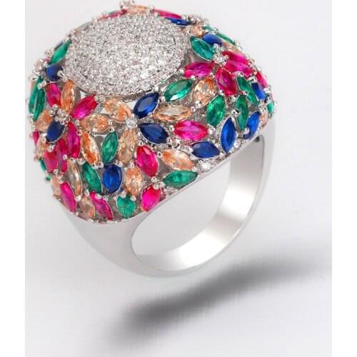 TIRIM Luxury кольцо Finger Ring for Women Party Wedding & Engagement Cubic Zirconia кольца Wed Finger Rings Color CZ 2020 тренд