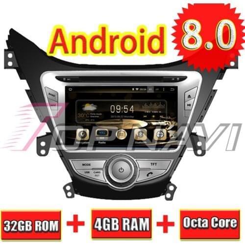 Topnavi 8'' Octa Core Android 8.0 Car GPS Navigation for HYUNDAI ELANTRA / MD 2011- Autoradio DVD Multimedia Audio Player Stereo