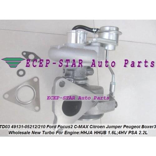 TD03L3 49131-05212 49131 05212 Turbo For Ford For Focus II C-MAX Fiesta HHJA HHUB 1.6L Jumper For Peugeot Boxer III 4HV PSA 2.2L