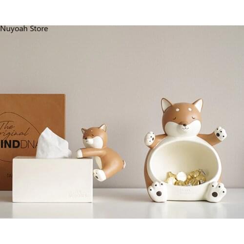 Creative Animal Pumping Box Resin Tissue Box Living Room Remote Control Storage Box Creative Storage Decoration Home Decoration
