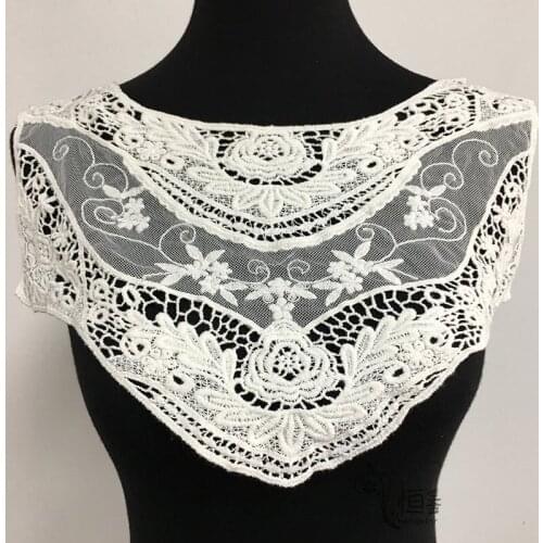 2pcs/lot cottion lace french lace fabric accessories e collar clothing DIY decorative TX950
