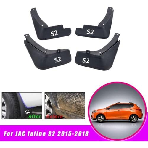 4Pcs Car Mud Flaps For JAC Refine S2 2015 2016 2017 2018 Front Rear Fender Splash Guards Auto Mud Flaps Mudguards