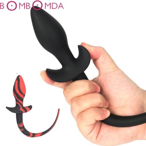 Anal Dildo Plug Silicone Dog Tail Adult Sex Toys G Spot Tails Butt Plug Cosplay Accessories Anal Dilator Dog Roleplay Sex Shops