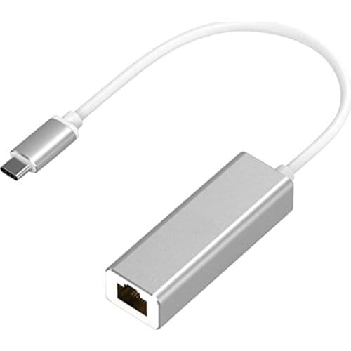 Chielecnal USB C 3.1 Gigabit Ethernet Rj45 Lan Adapter USB Type C to USB 3.0 HUB 10/100/1000 Network Card for MacBook ChromeBook