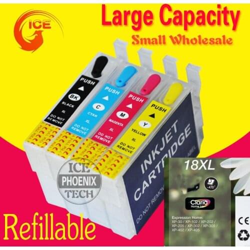 For Epson XP302 XP305 XP312 XP 302 XP305 XP312 Printer Ink Cartridge Refillable ink cartridge T1811 18 INK