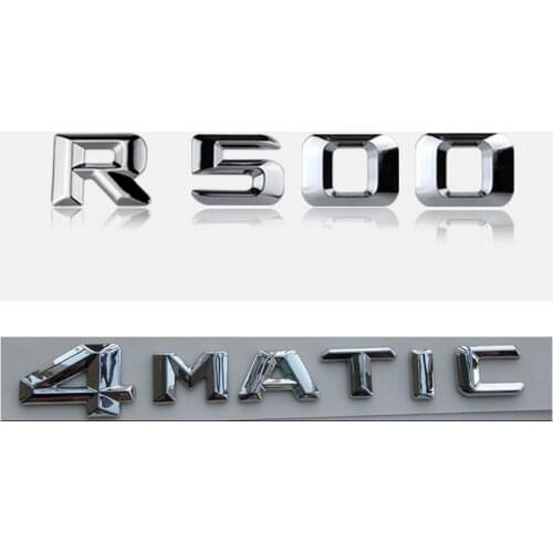 Chrome Car Trunk Rear Letters Words Badge Emblem Letter Decal Sticker for Mercedes Benz R Class R500 4MATIC