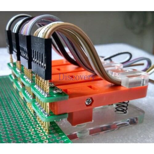 Testing Jig PCB Clamp Fixture Jig Probe Download Program Burn 2.54mm 2.0mm 1.27mm 1.5mm Spacing (Double Row,Wire 30cm)