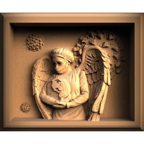 3D STL Model Angel Doctor for CNC Router 3D Printer Artcam Aspire Bas Relief