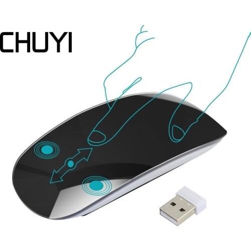 CHUYI Wireless Touch USB Mouse Ultra Thin Ergonomic Optical Mice 1200 DPI Slim Computer Mause For Apple Macbook PC Laptop Laptop