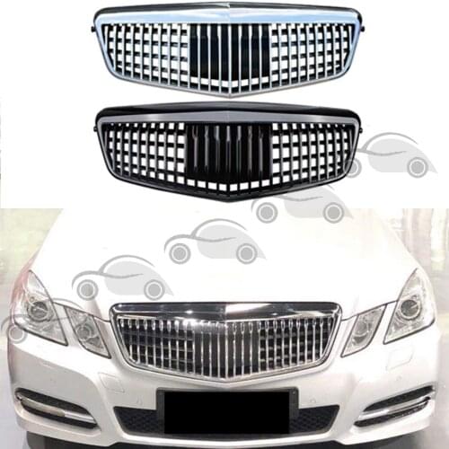 Front Racing Facelift Bumper Grill Upper Grille Cover For Mercedes-Benz W212 E-Class 2009-2013 Maybach Style